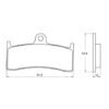 Plaquette De Frein avant (ou arrière suivant modèle) Accossato AGPA130 (dimensio
