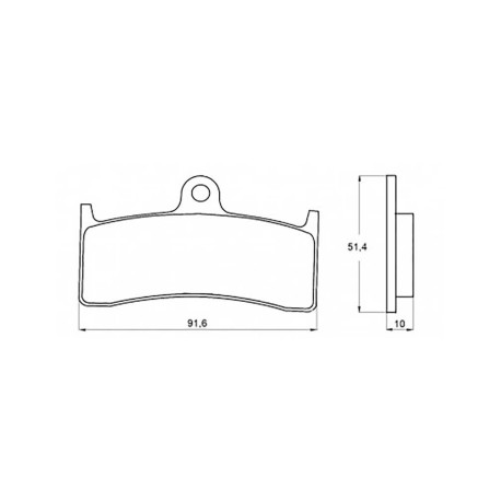 Plaquette De Frein avant (ou arrière suivant modèle) Accossato AGPA130 (dimensio