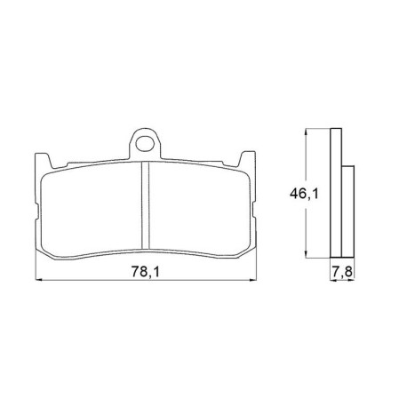 Plaquette De Frein avant (ou arrière suivant modèle) Accossato AGPA138 (dimensio