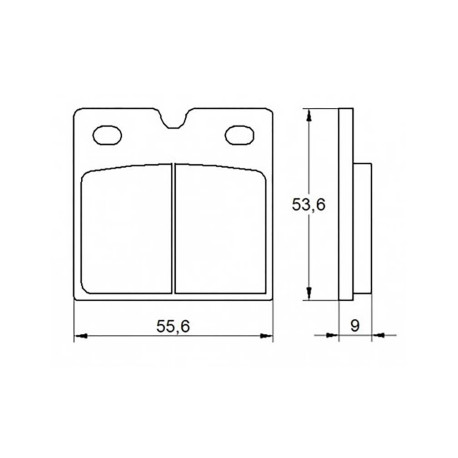 Plaquette De Frein avant (ou arrière suivant modèle) Accossato AGPA141 (dimensio