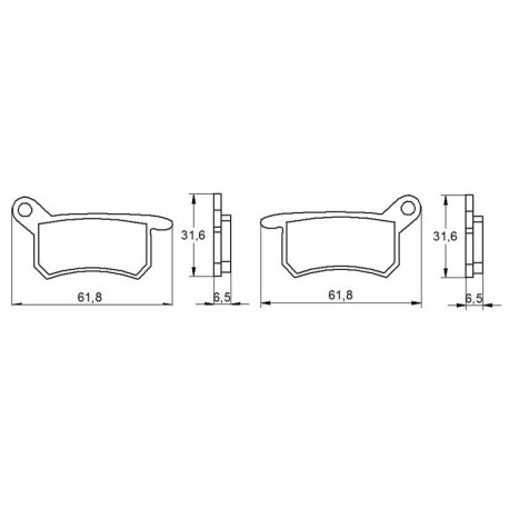Plaquette De Frein avant (ou arrière suivant modèle) Accossato AGPA157 (dimensio