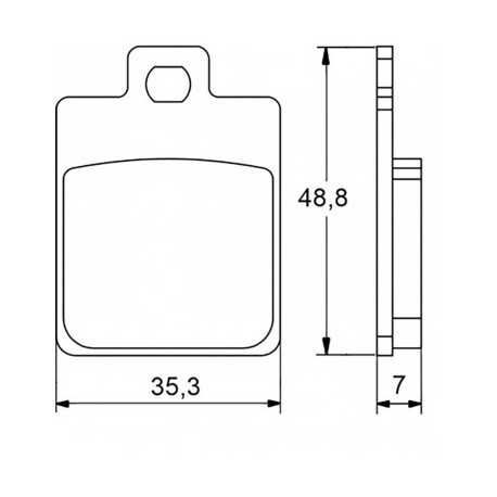 Plaquette De Frein avant (ou arrière suivant modèle) Accossato AGPA17 (dimension