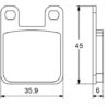 Plaquette De Frein avant (ou arrière suivant modèle) Accossato AGPA18 (dimension