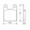 Plaquette De Frein avant (ou arrière suivant modèle) Accossato AGPA18 (dimension