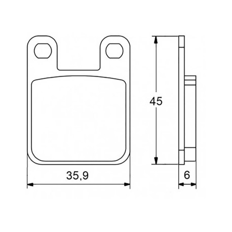 Plaquette De Frein avant (ou arrière suivant modèle) Accossato AGPA18 (dimension