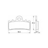 Plaquette De Frein avant (ou arrière suivant modèle) Accossato AGPA184 (dimensio