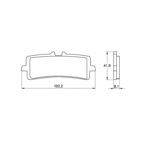 Plaquette De Frein avant (ou arrière suivant modèle) Accossato AGPA186 (dimensio