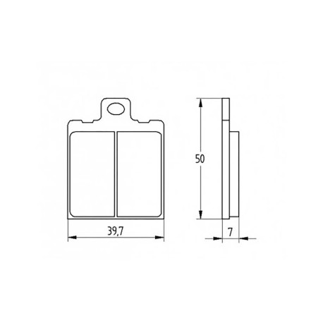 Plaquette De Frein avant (ou arrière suivant modèle) Accossato AGPA194 (dimensio