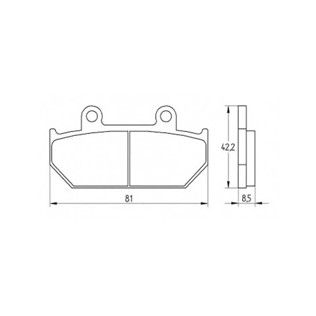 Plaquette De Frein avant (ou arrière suivant modèle) Accossato AGPA195 (dimensio