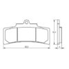 Plaquette De Frein avant (ou arrière suivant modèle) Accossato AGPA202 (dimensio