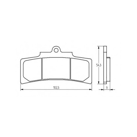 Plaquette De Frein avant (ou arrière suivant modèle) Accossato AGPA202 (dimensio