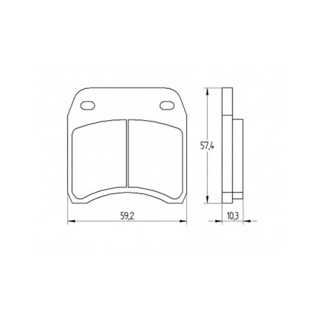 Plaquette De Frein avant (ou arrière suivant modèle) Accossato AGPA209 (dimensio