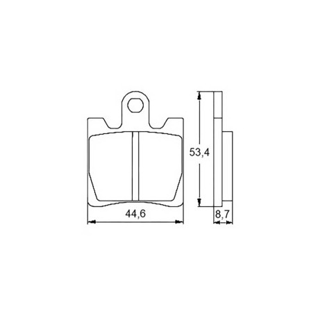 Plaquette De Frein avant (ou arrière suivant modèle) Accossato AGPA21 (dimension