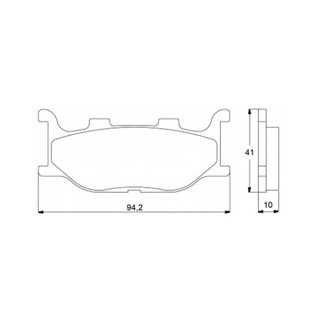 Plaquette De Frein avant (ou arrière suivant modèle) Accossato AGPA22 (dimension