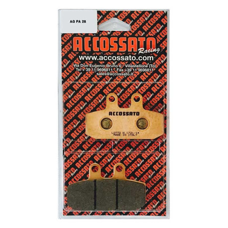 Plaquette De Frein avant (ou arrière suivant modèle) Accossato AGPA28 (dimension
