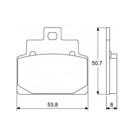 Plaquette De Frein avant (ou arrière suivant modèle) Accossato AGPA30 (dimension