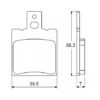 Plaquette De Frein avant (ou arrière suivant modèle) Accossato AGPA31 (dimension
