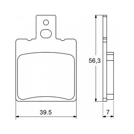 Plaquette De Frein avant (ou arrière suivant modèle) Accossato AGPA31 (dimension