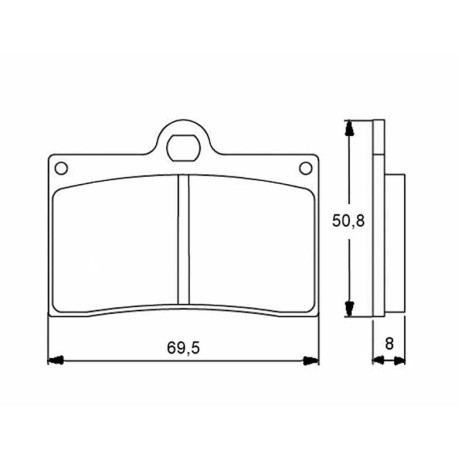Plaquette De Frein avant (ou arrière suivant modèle) Accossato AGPA32 (dimension