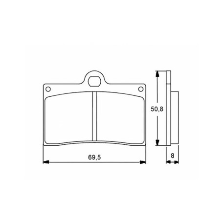 Plaquette De Frein avant (ou arrière suivant modèle) Accossato AGPA32 (dimension