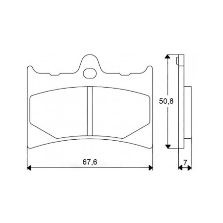 Plaquette De Frein avant (ou arrière suivant modèle) Accossato AGPA33 (dimension
