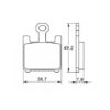 Plaquette De Frein avant (ou arrière suivant modèle) Accossato AGPA37 (dimension