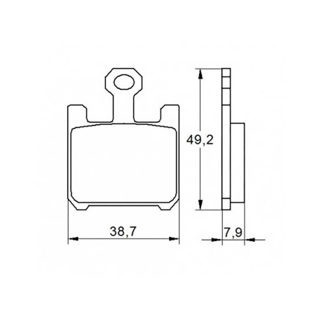 Plaquette De Frein avant (ou arrière suivant modèle) Accossato AGPA37 (dimension