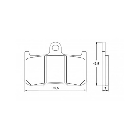 Plaquette De Frein avant (ou arrière suivant modèle) Accossato AGPA38 (dimension