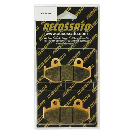 Plaquette De Frein avant (ou arrière suivant modèle) Accossato AGPA40 (dimension