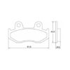 Plaquette De Frein avant (ou arrière suivant modèle) Accossato AGPA40 (dimension