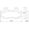 Plaquette De Frein avant (ou arrière suivant modèle) Accossato AGPA41 (dimension