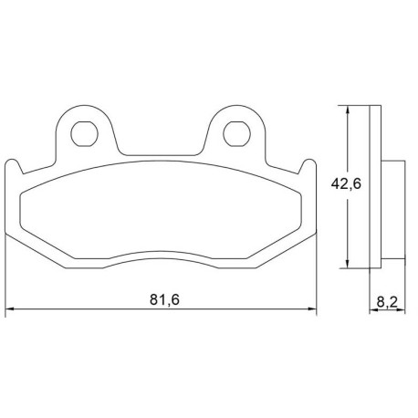 Plaquette De Frein avant (ou arrière suivant modèle) Accossato AGPA41 (dimension
