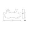 Plaquette De Frein avant (ou arrière suivant modèle) Accossato AGPA41 (dimension