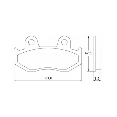 Plaquette De Frein avant (ou arrière suivant modèle) Accossato AGPA41 (dimension