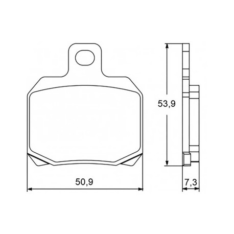 Plaquette De Frein avant (ou arrière suivant modèle) Accossato AGPA42 (dimension