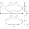 Plaquette De Frein avant (ou arrière suivant modèle) Accossato AGPA46 (dimension