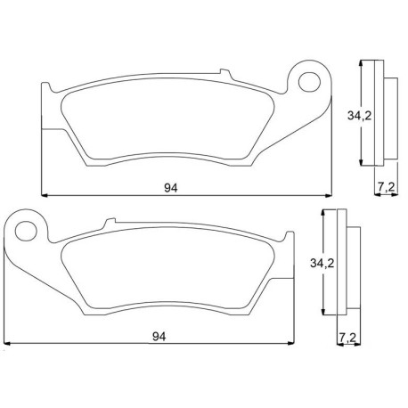 Plaquette De Frein avant (ou arrière suivant modèle) Accossato AGPA51 (dimension