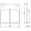 Plaquette De Frein avant (ou arrière suivant modèle) Accossato AGPA53 (dimension