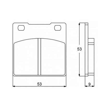 Plaquette De Frein avant (ou arrière suivant modèle) Accossato AGPA53 (dimension
