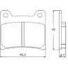 Plaquette De Frein avant (ou arrière suivant modèle) Accossato AGPA54 (dimension