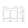 Plaquette De Frein avant (ou arrière suivant modèle) Accossato AGPA54 (dimension