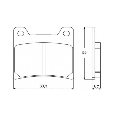 Plaquette De Frein avant (ou arrière suivant modèle) Accossato AGPA54 (dimension