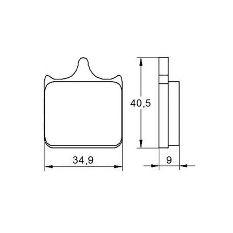 Plaquette De Frein avant (ou arrière suivant modèle) Accossato AGPA55 (dimension