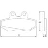 Plaquette De Frein avant (ou arrière suivant modèle) Accossato AGPA70 (dimension
