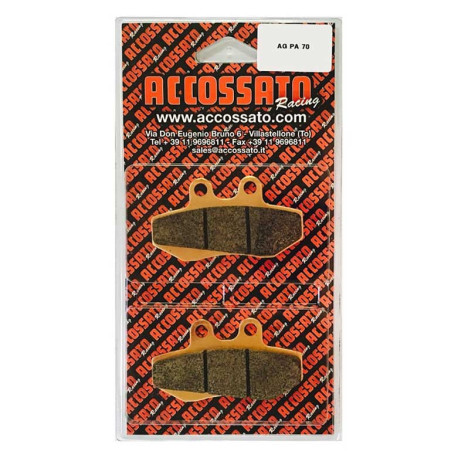 Plaquette De Frein avant (ou arrière suivant modèle) Accossato AGPA70 (dimension