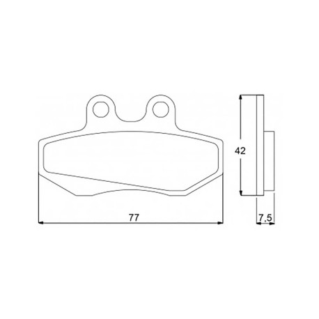 Plaquette De Frein avant (ou arrière suivant modèle) Accossato AGPA70 (dimension