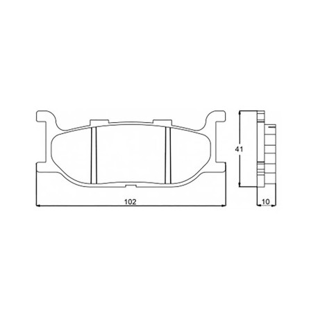 Plaquette De Frein avant (ou arrière suivant modèle) Accossato AGPA71 (dimension
