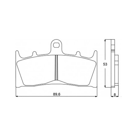 Plaquette De Frein avant (ou arrière suivant modèle) Accossato AGPA73 (dimension