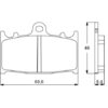Plaquette De Frein avant (ou arrière suivant modèle) Accossato AGPA75 (dimension