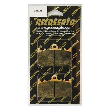 Plaquette De Frein avant (ou arrière suivant modèle) Accossato AGPA75 (dimension